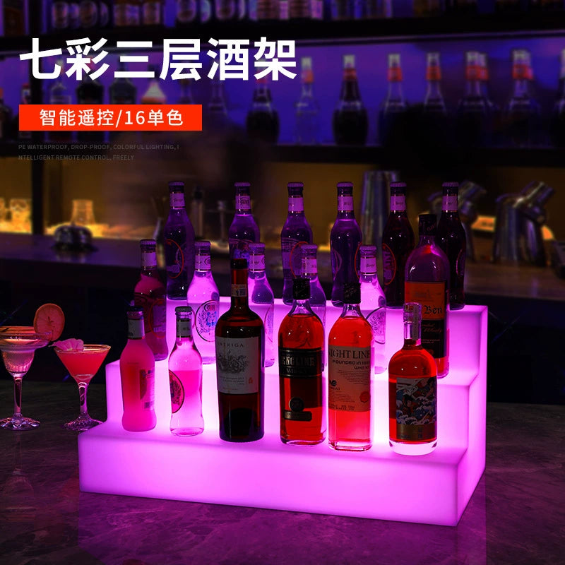 Led Wine Rack Colorful Luminous Bar